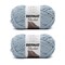 Bernat Blanket Blue Fog Twist Yarn - 2 Pack of 300g/10.5oz - Polyester - 6 Super Bulky - 220 Yards - Knitting/Crochet